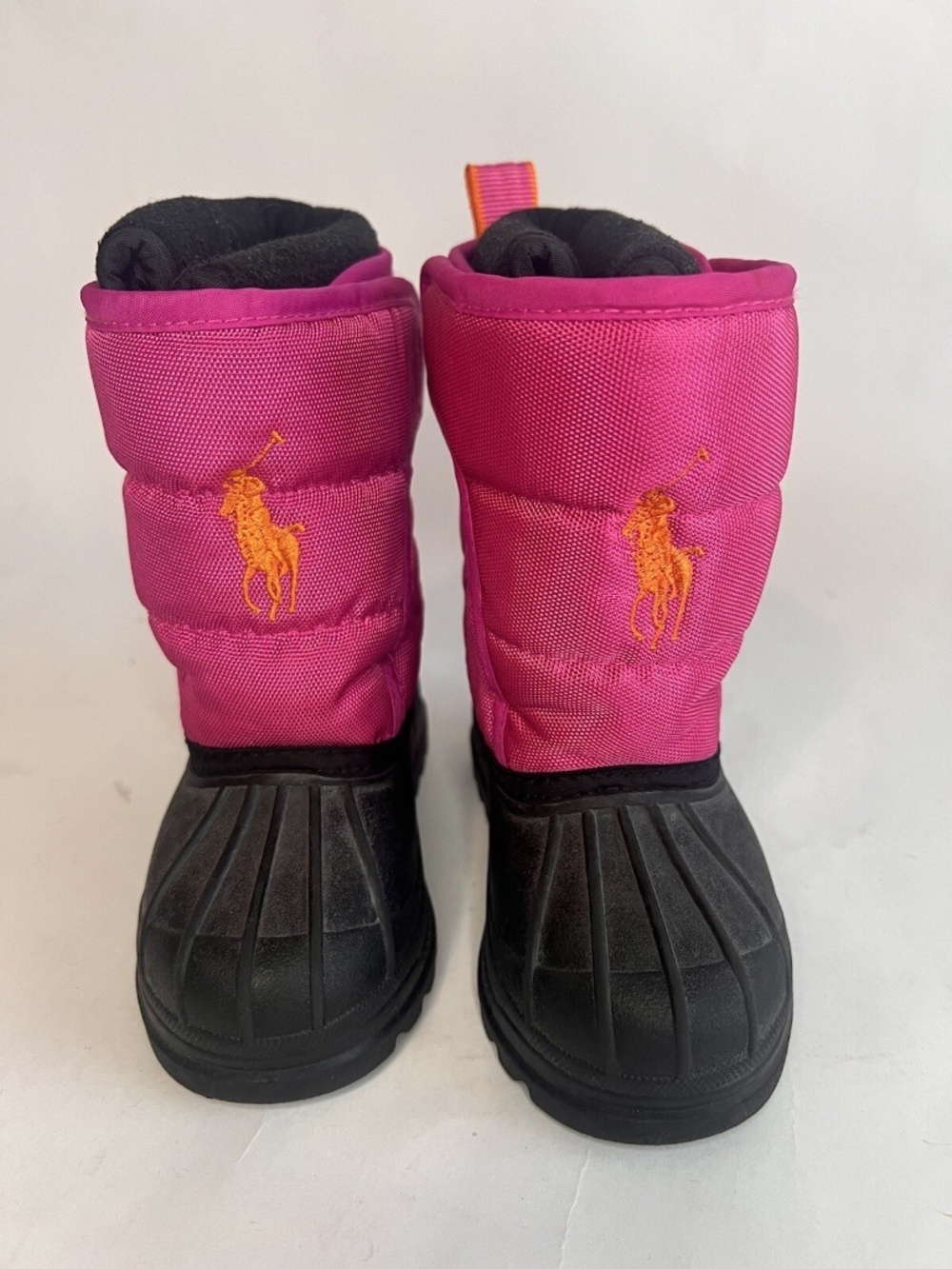 Polo Ralph Lauren Toddler Girls Pink Rain Snow Ski Boots Size 5C Fleece Lined